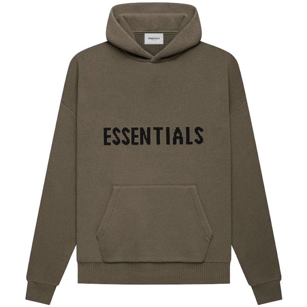 Authentic Fear of God Essentials Knit Pullover Hoodie Harvest